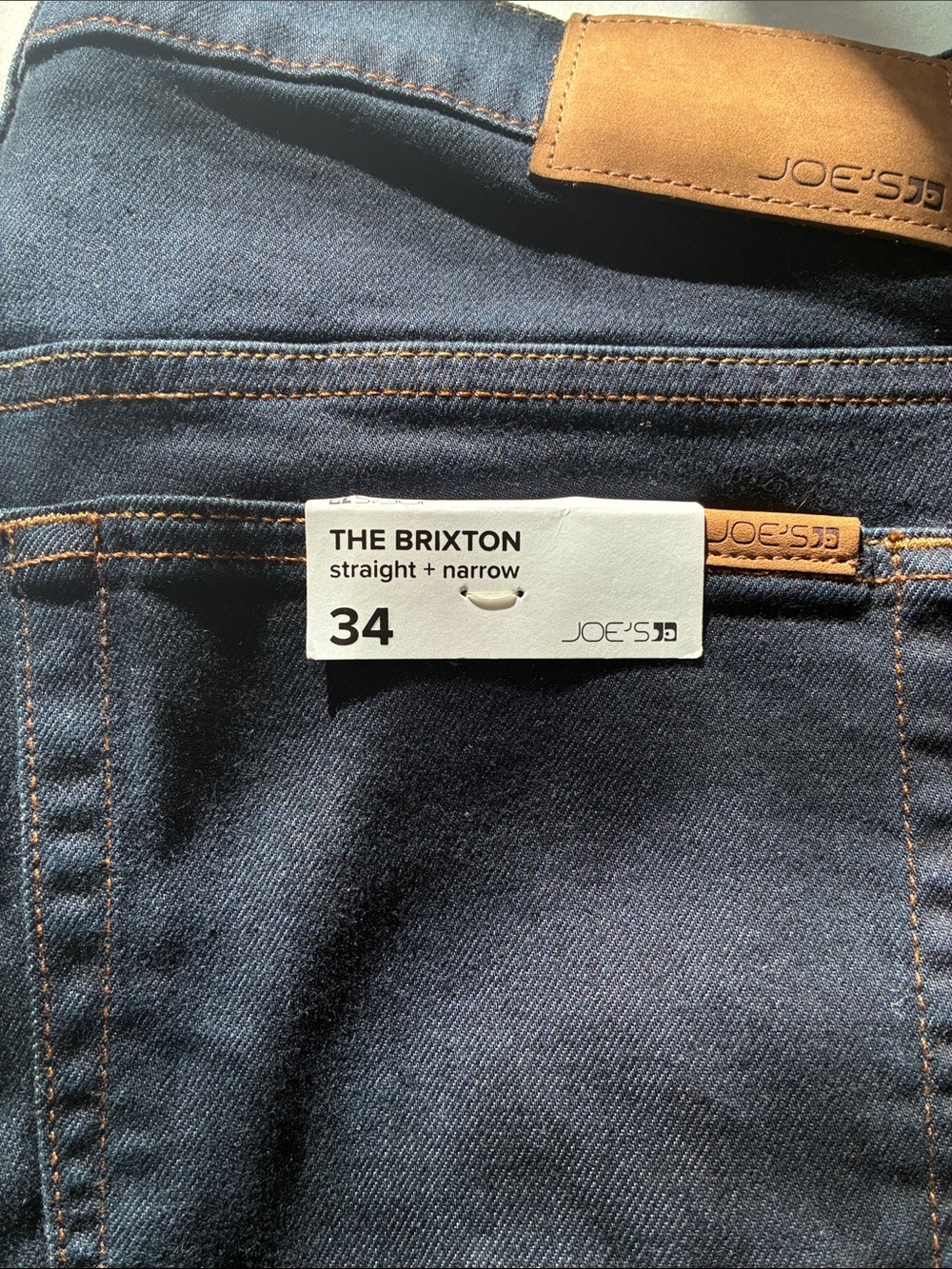 Joe's Jeans Brixton Straight + Narrow Jeans - Navy with Brown Accents